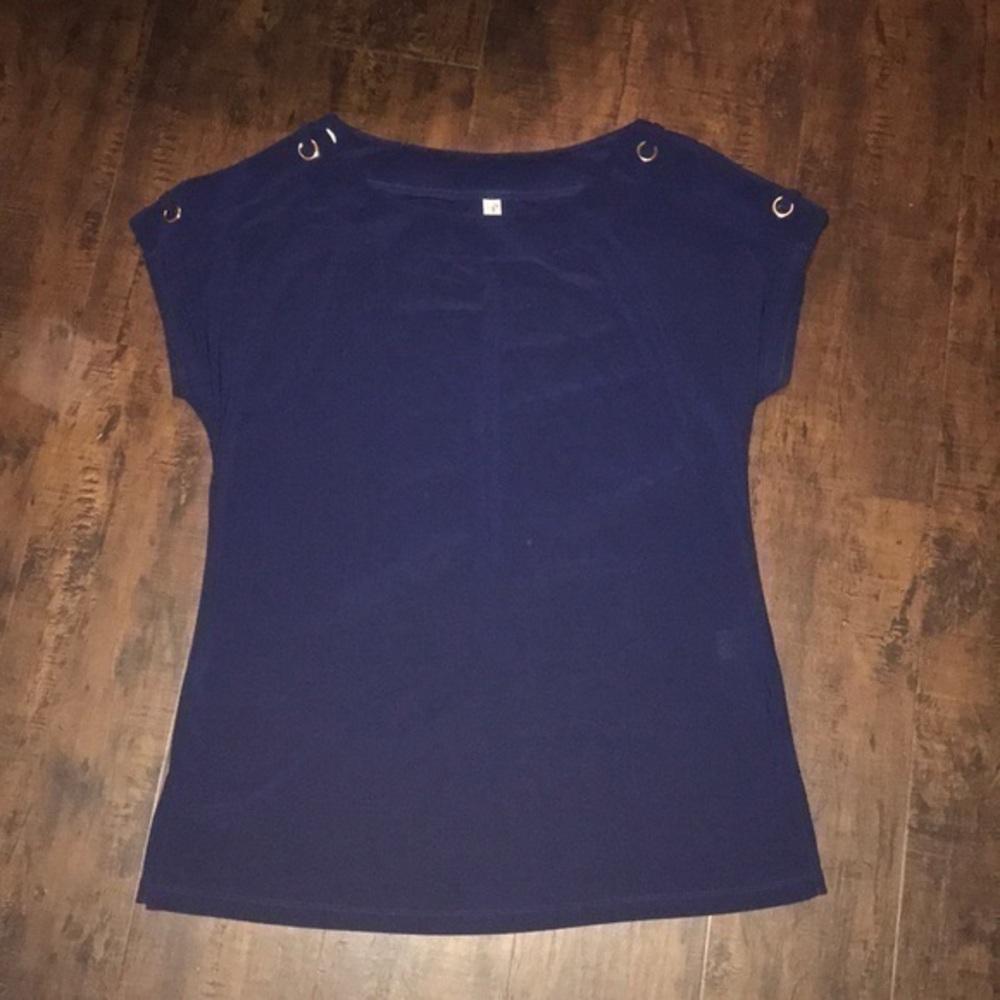UEC Navy blue top with gold metal detail small